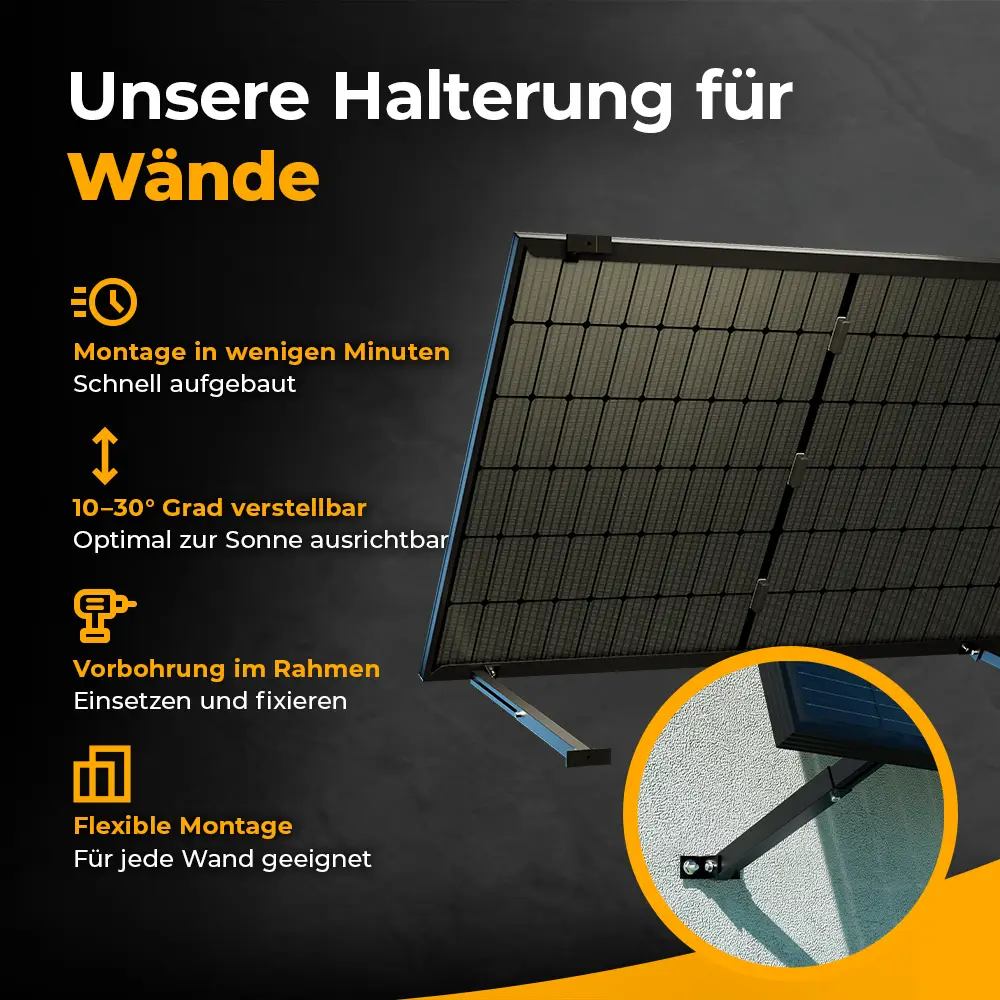 Balkonkraftwerk 1000W/800W mit Speicher Anker SOLIX 3 Pro - Komplettset Wandmontage - Image 5